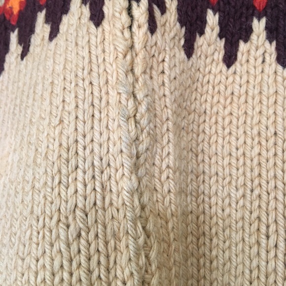 Vintage HANDKNIT CURLING SWEATER Wool unisex - Picture 6 of 16